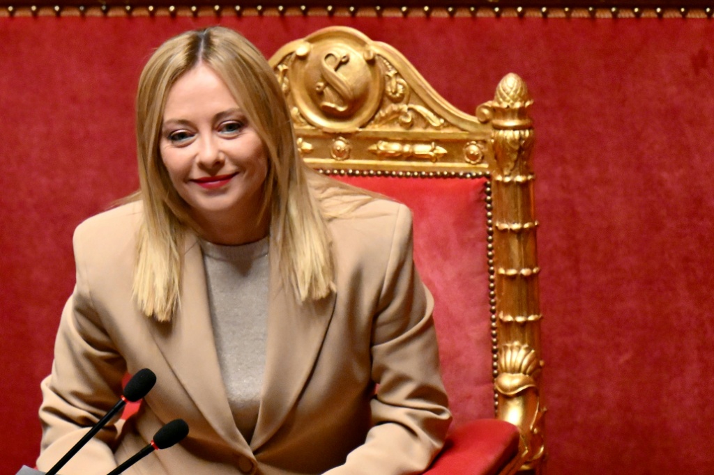 رئيس الوزراء الايطالية جورجيا ميلوني (ا ف ب)