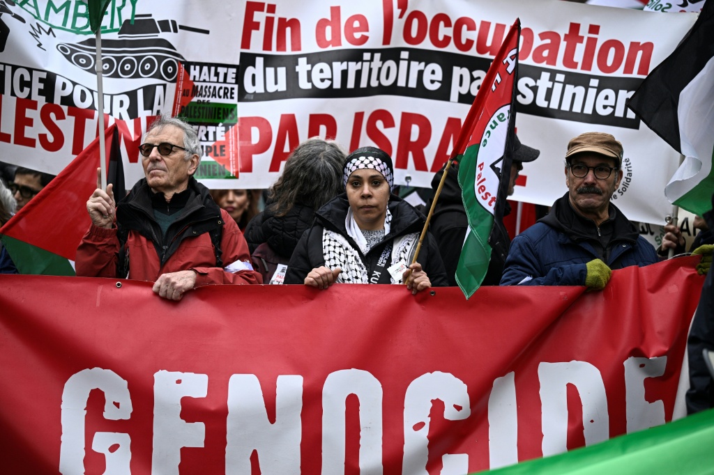 جانب من تظاهرة دعما للفلسطينين في 29 تشرين الثاني/نوفمبر 2025 في باريس (ا ف ب)