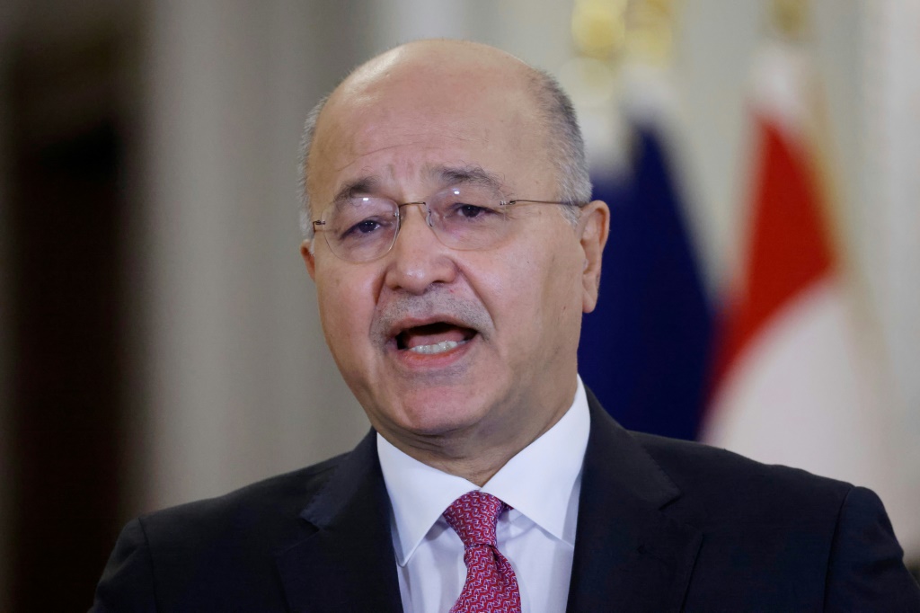 الرئيس العراقي برهم صالح في 28 آب/أغسطس 2021 (ا ف ب)