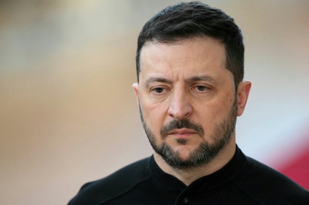 الرئيس الأوكراني فولوديمير زيلينسكي في مقر الاتحاد الأوروبي ببروكسل في 6 آذار/مارس 2025 (ا ف ب)