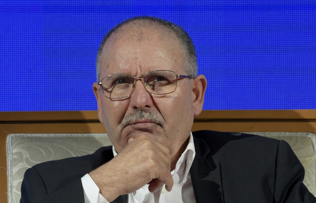 الأمين العام للاتحاد العام التونسي للشغل نور الدين الطبوبي في افتتاح المؤتمر الثامن للرابطة التونسية للدفاع عن حقوق الإنسان في 11 تشرين الثاني/نوفمبر 2022 (ا ف ب)