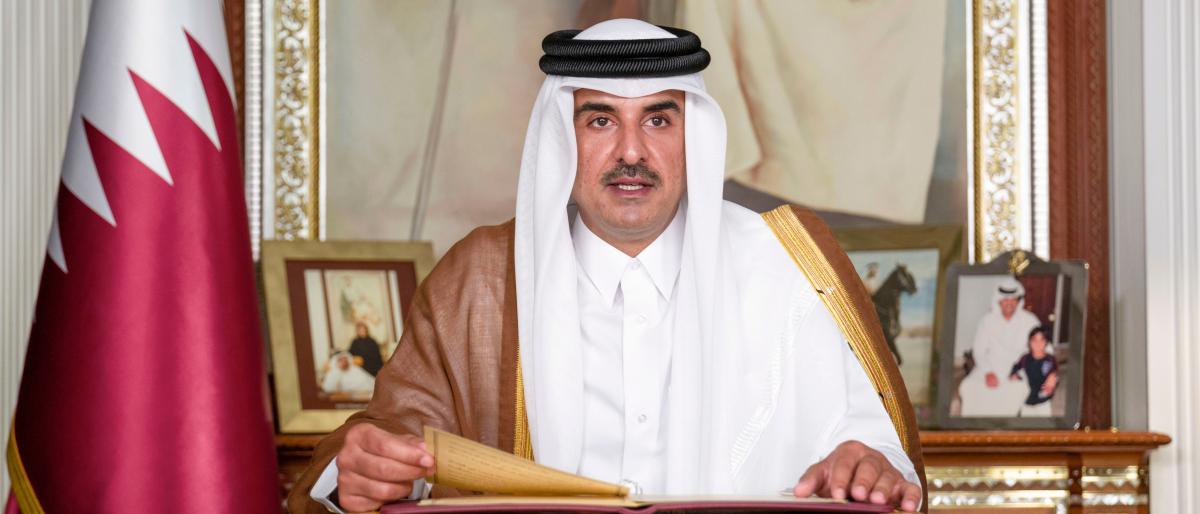 الشيخ تميم بن حمد آل ثاني أمير دولة قطر (قنا)