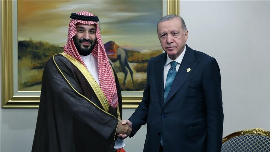 الرئيس أردوغان يبحث مع ولي العهد السعودي قضايا إقليمية ودولية (الأناضول)