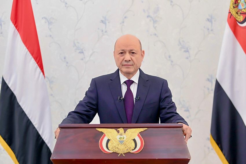  الرئيس اليمني رشاد العليمي رئيس مجلس القيادة الرئاسي، القائد الأعلى للقوات المسلحة (سبا)