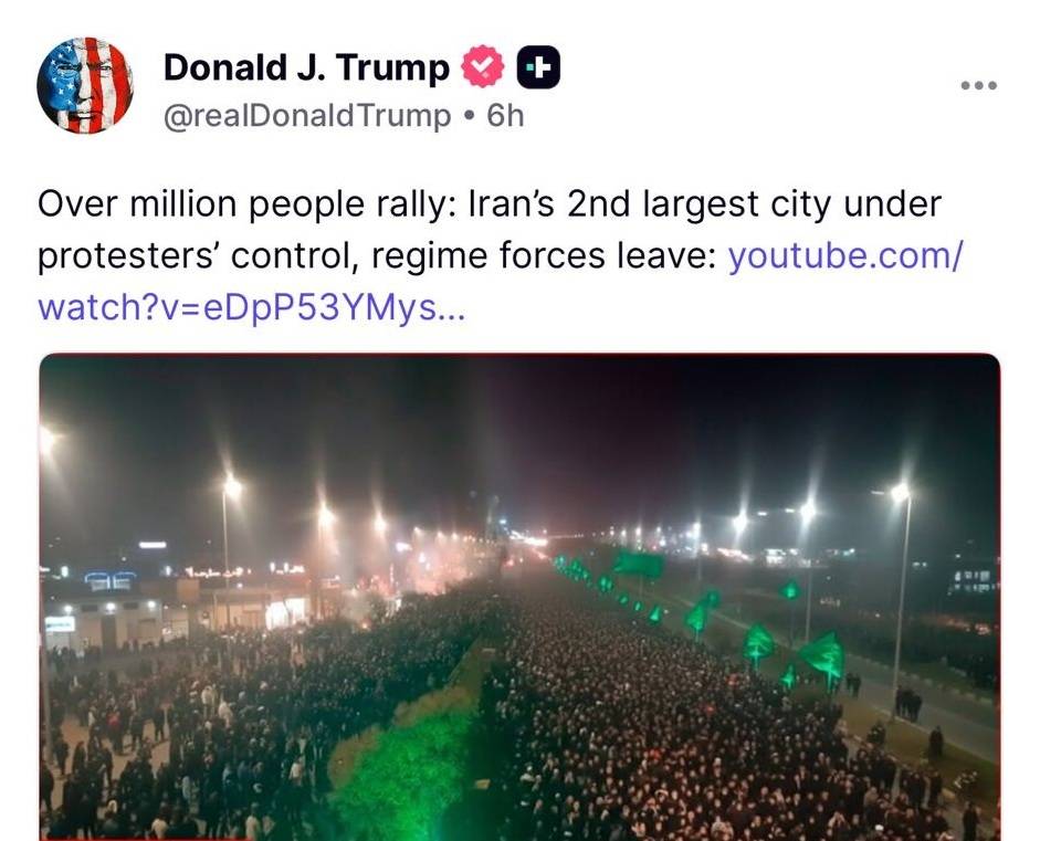 منشور ترمب منصته &laquo;تروث سوشيال&raquo;