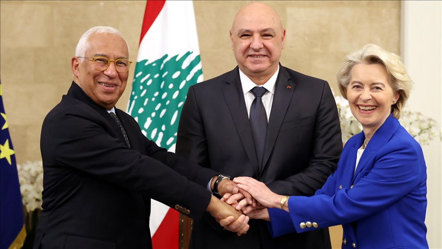 رئيس المجلس الأوروبي من بيروت: لا مكان للمليشيات المسلحة في لبنان (الأناضول)