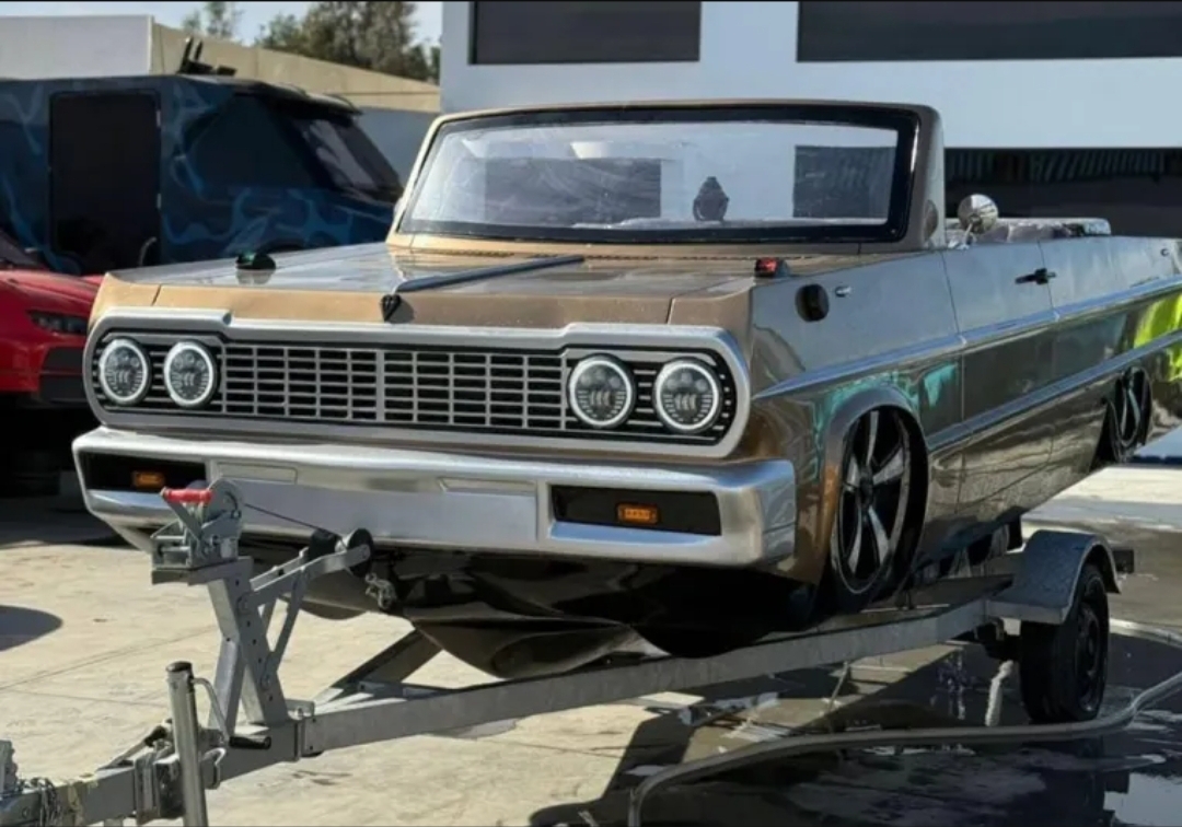 شاكيل أونيل يحول شيفروليه إمبالا 1964 إلى قارب نفاث مذهل!  (الرجل)