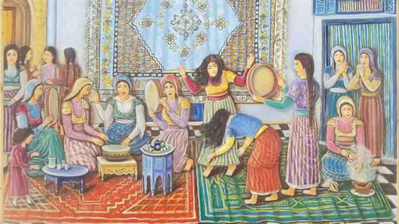 اللوحة المرفقة للفنان التشكيلي التونسي عز الدين البرابري