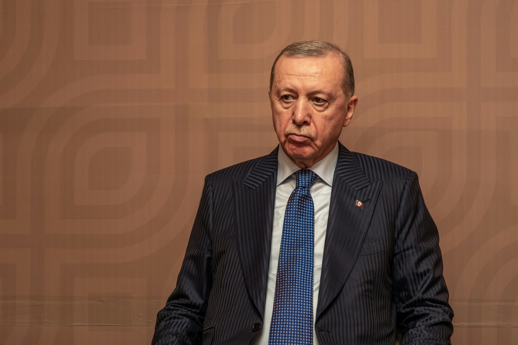 الرئيس التركي رجب طيب اردوغان خلال زيارة لاديس ابابا في السابع عشر من شباط/فبراير 2026 (ا ف ب)