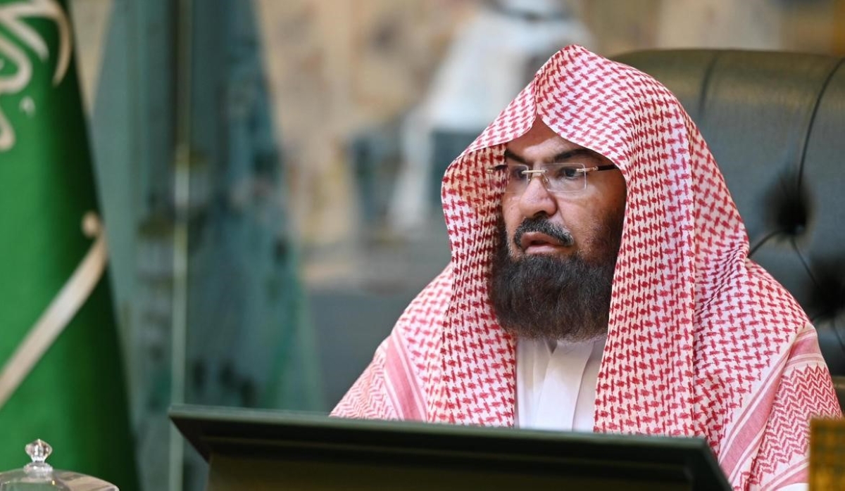 رئيس الشؤون الدينية بالمسجد الحرام والمسجد النبوي الشيخ عبدالرحمن السديس (اعلام سعودي)