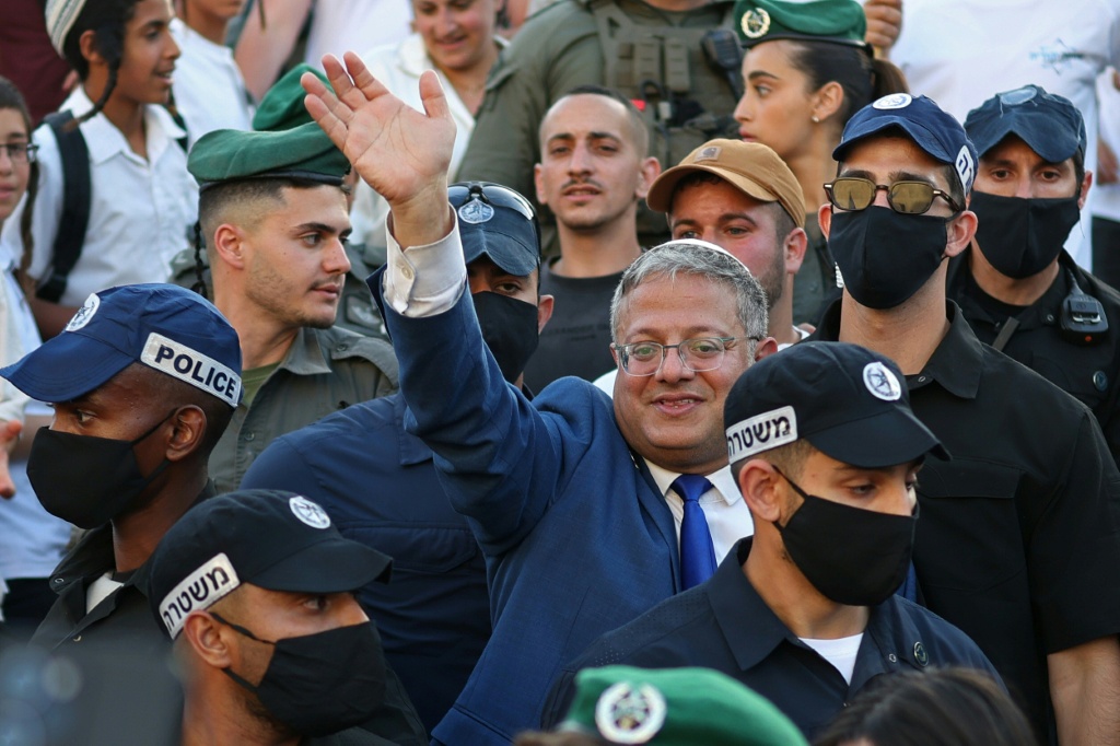 وزير الأمن القومي الإسرائيلي إيتمار بن غفير في القدس في 14 أيار/مايو 2026 ( ا ف ب)