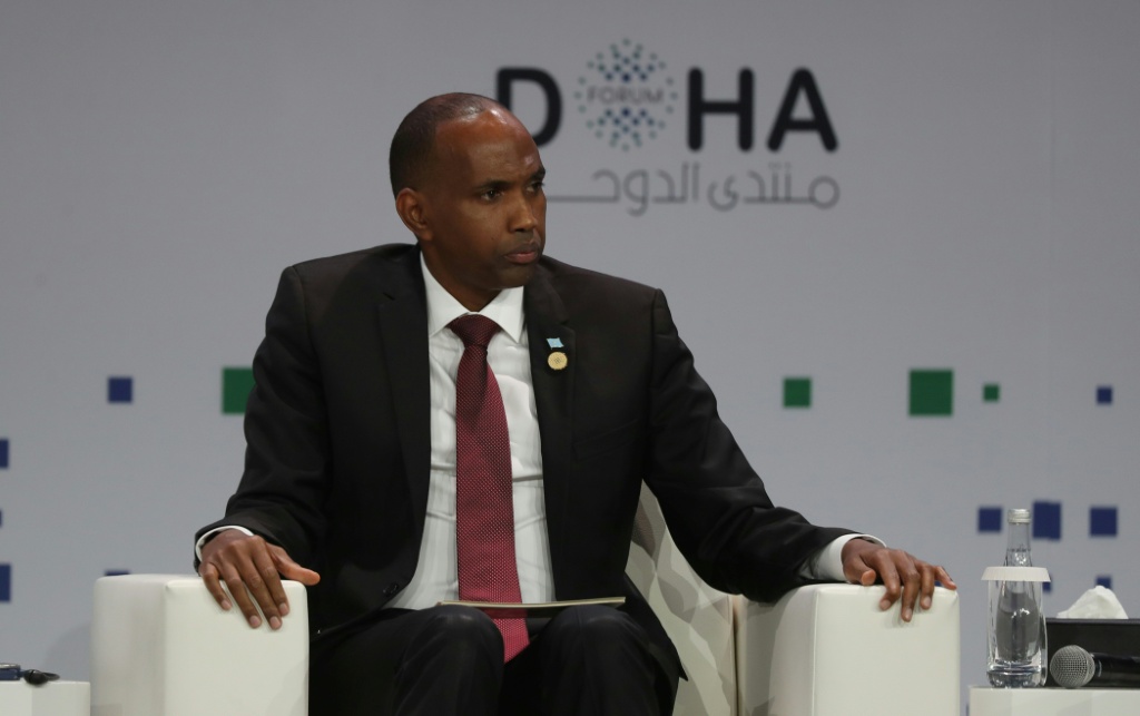 رئيس الوزراء الصومالي الأسبق حسن علي خيري يشارك في الجلسة الافتتاحية لمنتدى الدوحة في العاصمة القطرية، في 15 كانون الأول/ديسمبر 2018 (ا ف ب)