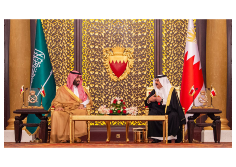الامير محمد بن سلمان وملك البحرين في لقاء سابق (بنا)