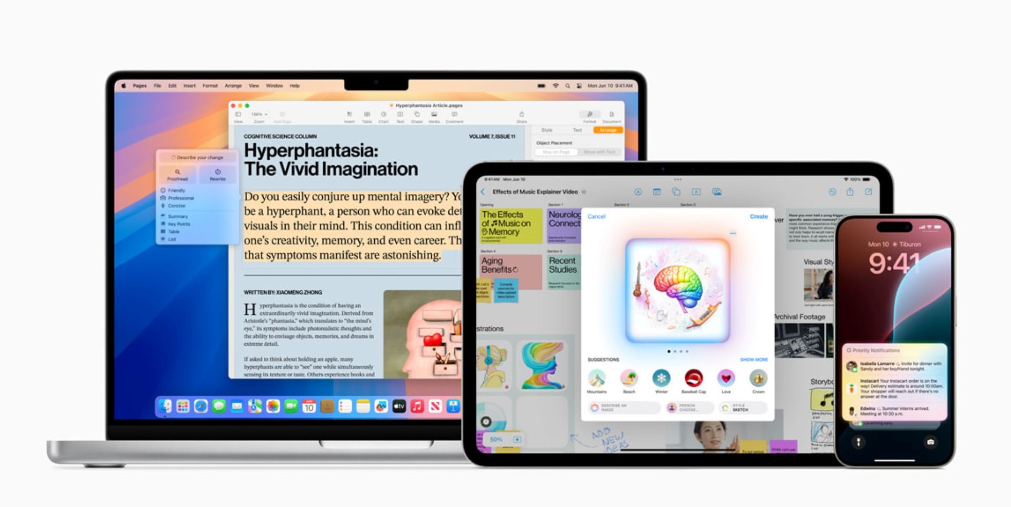 Apple Intelligence يقدم قدرات ذكاء اصطناعي قوية ضمن التجارب اليومية (الصورة من موقع أبل)