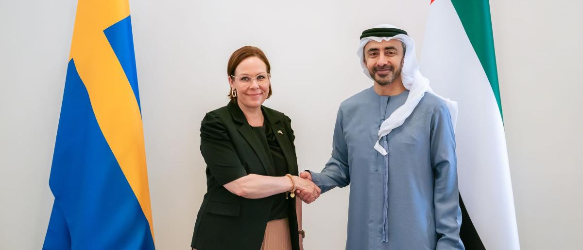 أكدت تضامن بلادها مع الامارات : وزيرا خارجية الإمارات والسويد يبحثان تداعيات الاعتداءات الإيرانية