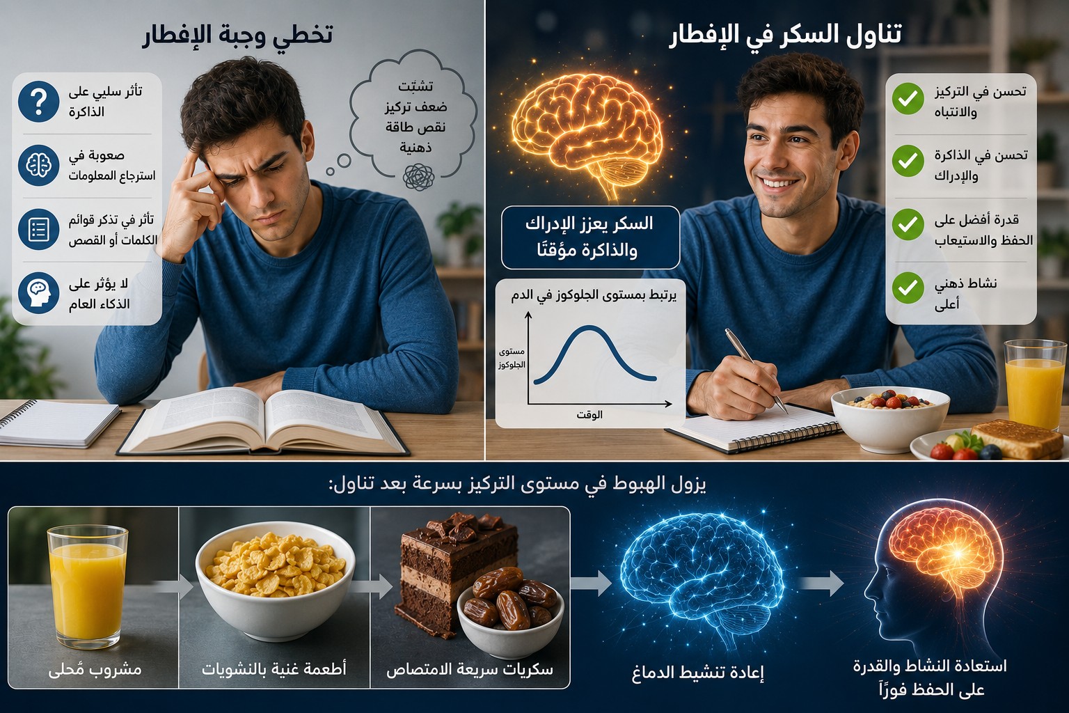 هل تخطِّي وجبة الإفطار يهدد قدراتك العقلية؟ (الرجل)