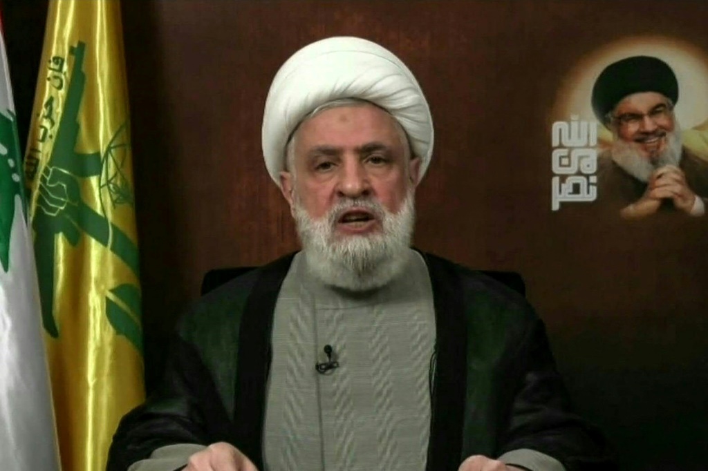 الأمين العام لحزب الله نعيم قاسم. (ا ف ب) 