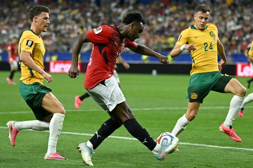 شارك هيثم حسن في المباراة الأخيرة لمصر أمام أستراليا في مونديال 2026 (ا ف ب)
