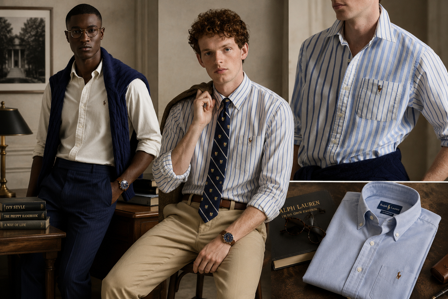 هندسة الأناقة الأمريكية المسترخية, برؤية Ralph Lauren. - المصدر: Ralph Lauren - AI
