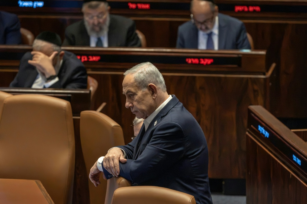 رئيس وزراء الاحتلال الإسرائيلي "بنيامين ننياهو" في مقر الكنيست في القدس في 16 تموز/يوليو 2026 (ا ف ب)