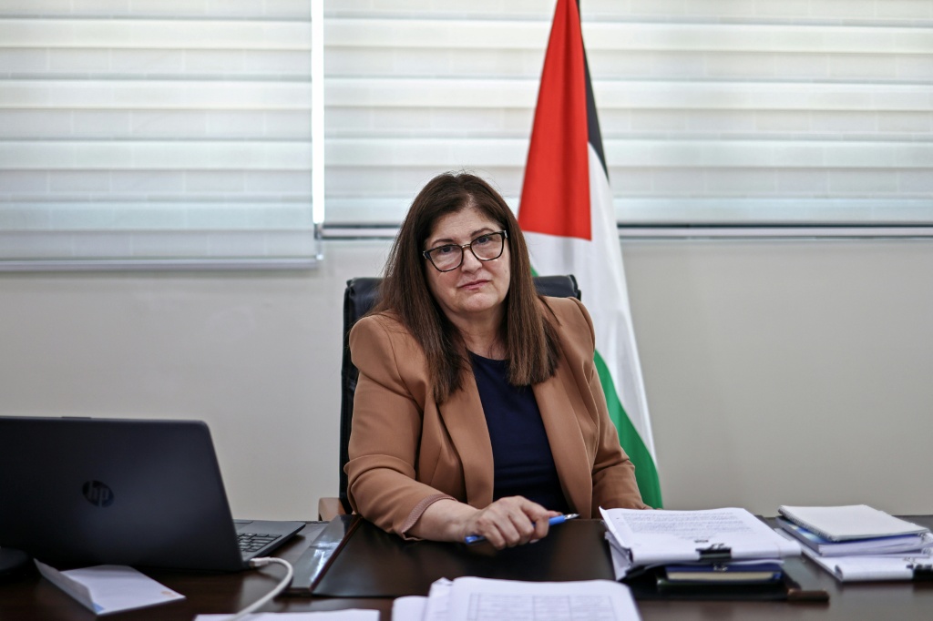 وزيرة الخارجية الفلسطينية فارسين شاهين أغابيكيان خلال مقابلة مع وكالة فرانس برس في 15 تموز/يوليو 2026 (ا ف ب)