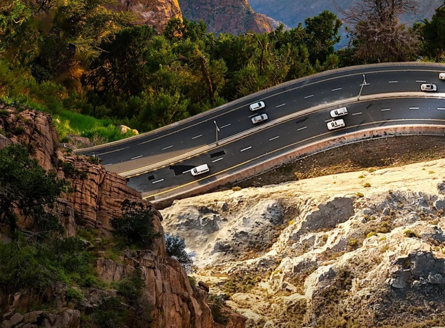شبكة الطرق الجديدة تعزز الربط بين الرياض والطائف وتدعم السياحة - الصورة من حساب الهيئة العامة للطرق على (إكس)