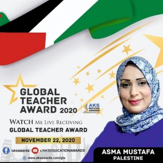 Female Palestine teacher wins Global Teacher Award 2020 | The nation press